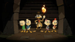 DUCKTALES - "The Most Dangerous Game... Night" - A game night is anything but relaxing as the family faces shrink rays, a barbaric civilization and an unhealthy level of competitiveness. This episode of "Ducktales" airs Saturday, October 20 (7:30 - 8:00 A.M. EDT) on Disney Channel. (Disney Channel)
LOUIE, DEWEY, SCROOGE, WEBBY, HUEY