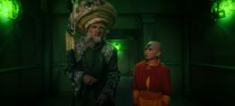 Avatar: The Last Airbender. (L to R) Utkarsh Ambudkar as King Bumi, Gordon Cormier as Aang in season 1 of Avatar: The Last Airbender. Cr. Courtesy of Netflix © 2024
